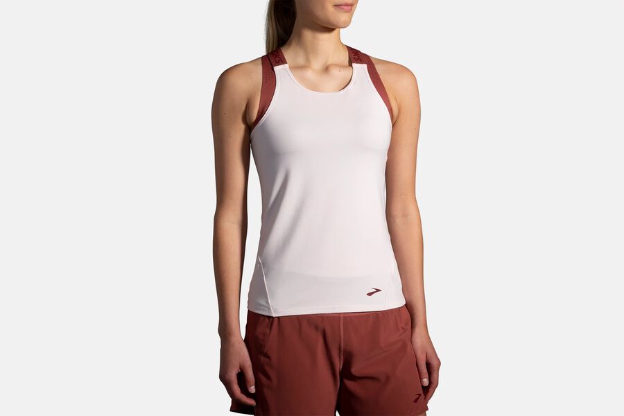 Brooks Women's Pick-Up Tank Tops Rosewater/Terracotta/Brooks ( BZYFV2894 )